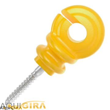ISOLADOR GANCHO ANEL AMARELO 9CM (45PÇS)