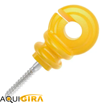 Isolador Gancho Anel Amarelo 9cm (45Pçs) 