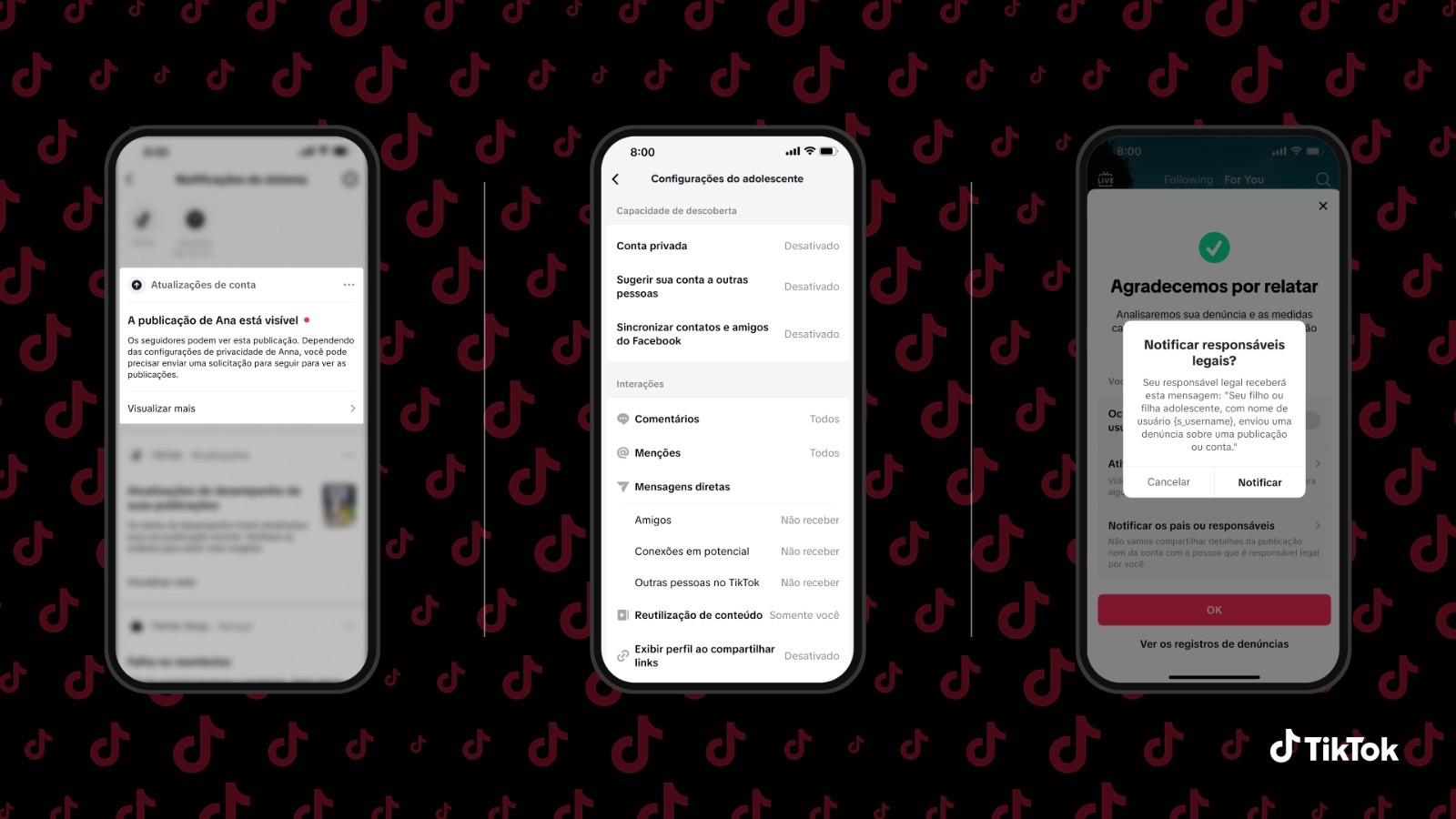 TikTok vai avisar pais quando adolescentes postarem vídeo, story ou foto