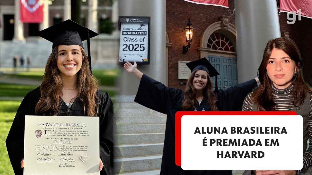 Brasileira que teve a maior nota da turma de Harvard em 2025 largou medicina na USP, onde estudava com a irmã gêmea